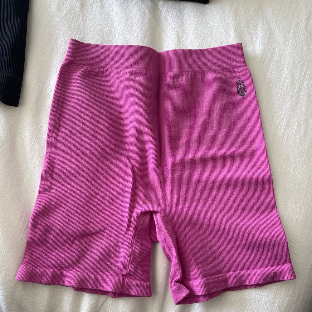 Free People Barbie Pink Bike Shorts